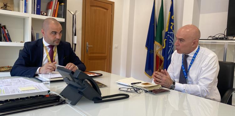 l'assessore regionale dei Trasporti, Aldo Salaris, con l'ad di Anas, Aldo Isi l'assessore regionale dei Trasporti, Aldo Salaris, con l'ad di Anas, Aldo Isi